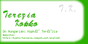 terezia kopko business card